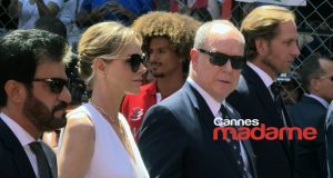 Prince Albert II and Princess Charlene at Monaco GP Grid