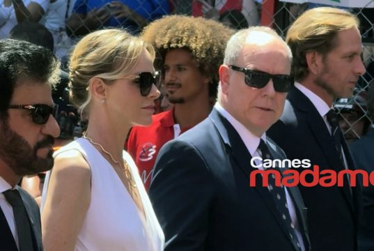 Prince Albert II and Princess Charlene at Monaco GP Grid
